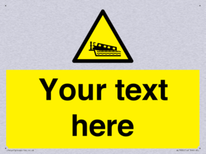 Custom warning grounding narrow boat on lock cill